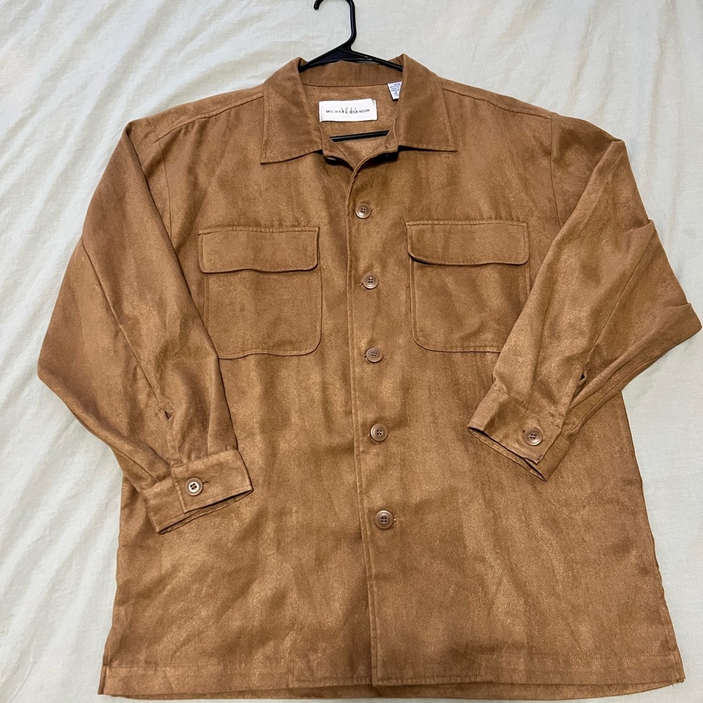 Michael Brandon Men's Tan Shirt Jacket